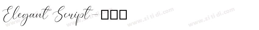 Elegant Script字体转换
